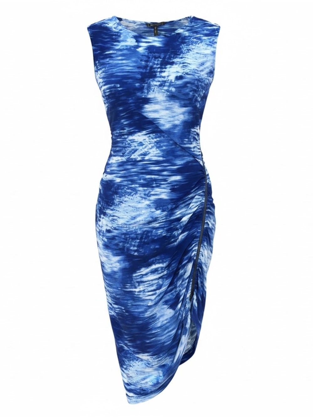 BCBG blue zip up mini dress